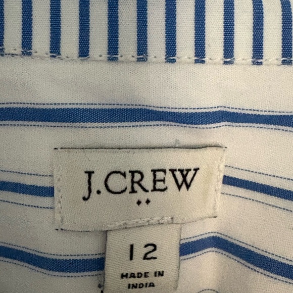 J crew classic fit cotton poplin shirt dress mixed stripe - Picture 5 of 9